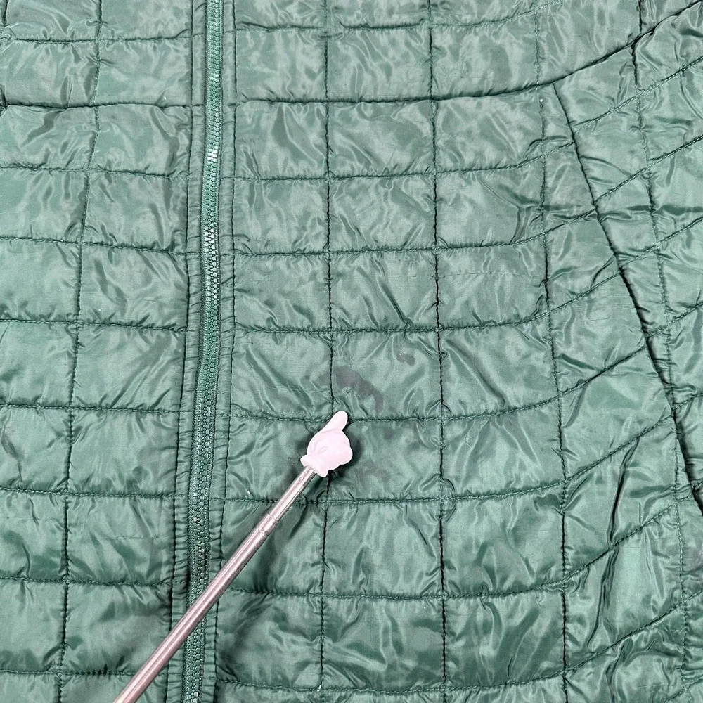 The North Face Jacket Mens Large Green Quilted Puffer Full Zip Insulated Outdoor